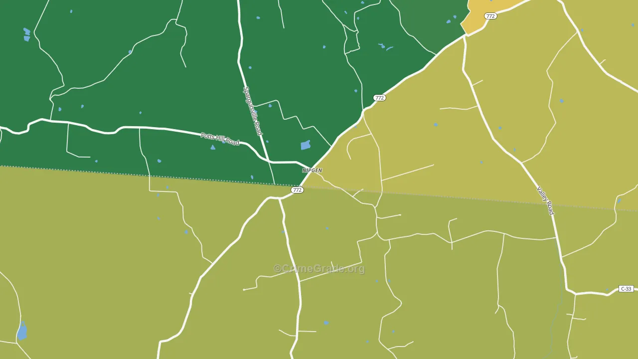 Nipgen, OH Map of Burglary Rates