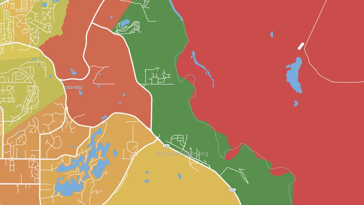 Nisqually Indian Community, WA Map of Burglary Rates