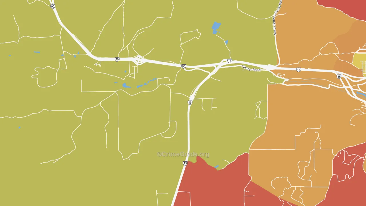 Nissler, MT Map of Burglary Rates