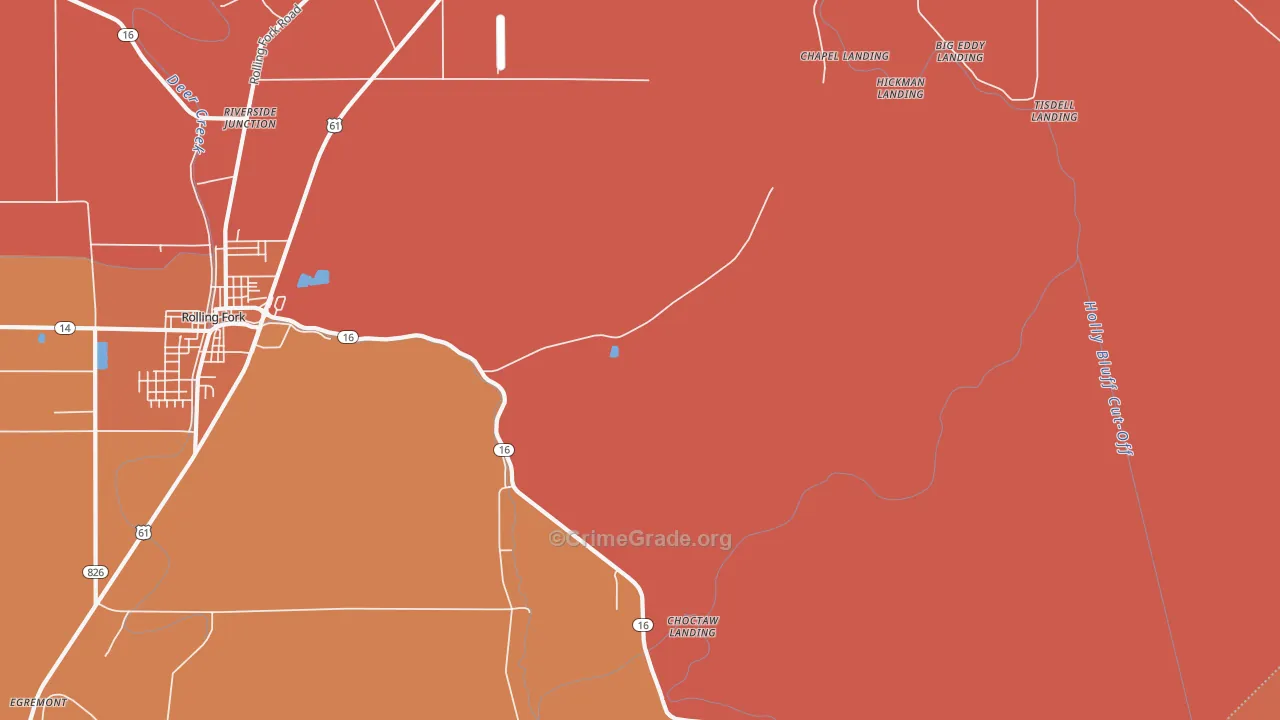 Nitta Yuma, MS Map of Burglary Rates