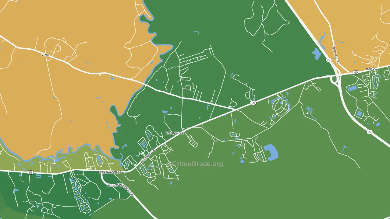 Nixonville, SC Map of Burglary Rates
