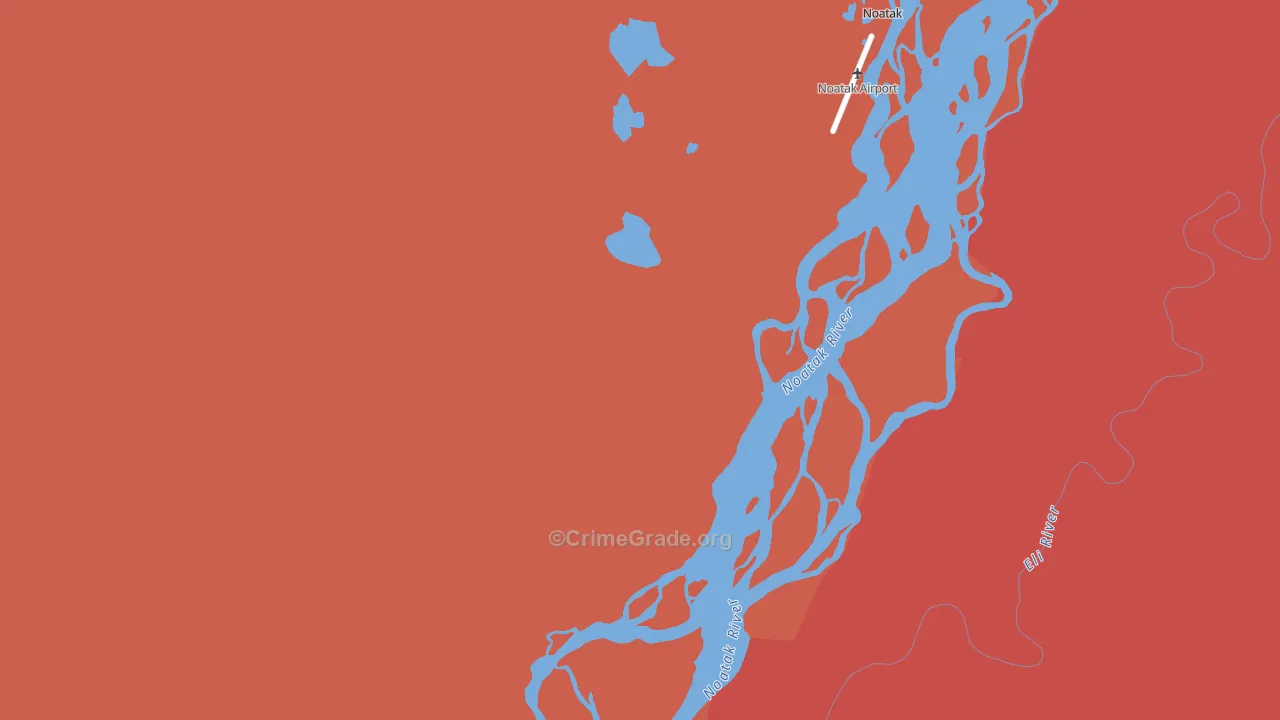 Noatak, AK Map of Burglary Rates