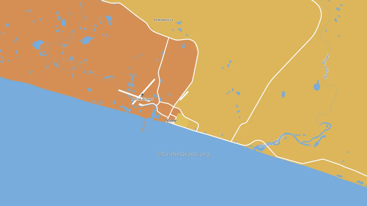Nome, AK Map of Burglary Rates