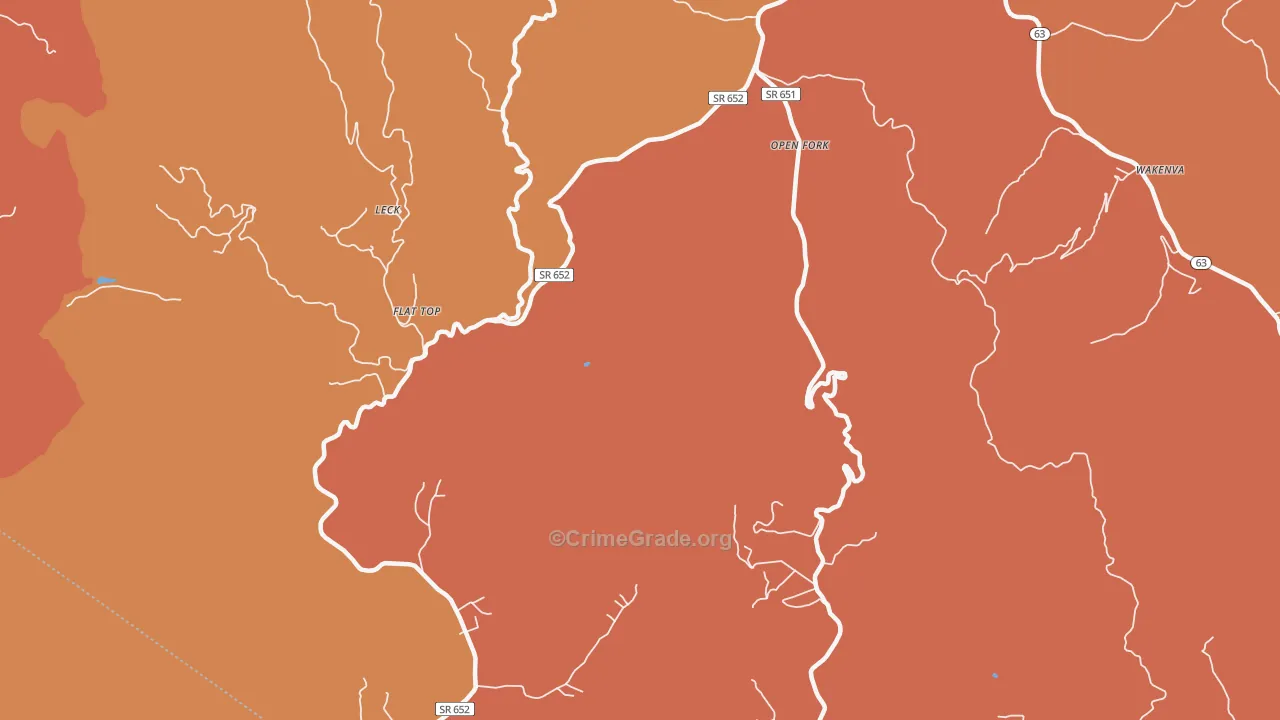 Nora, VA Map of Burglary Rates