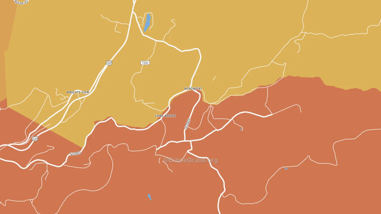 Nordmont, PA Map of Burglary Rates