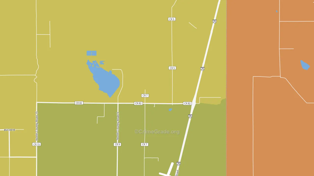 Norfolk, CO Map of Burglary Rates