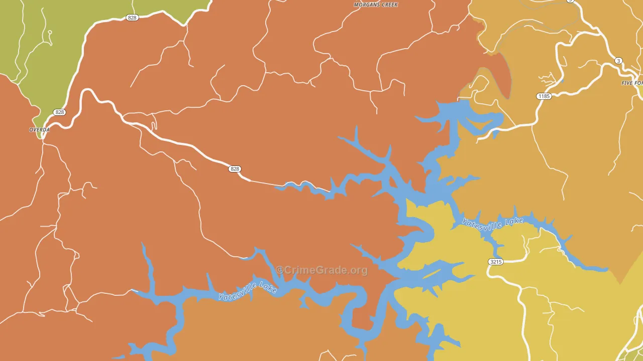Noris, KY Map of Burglary Rates