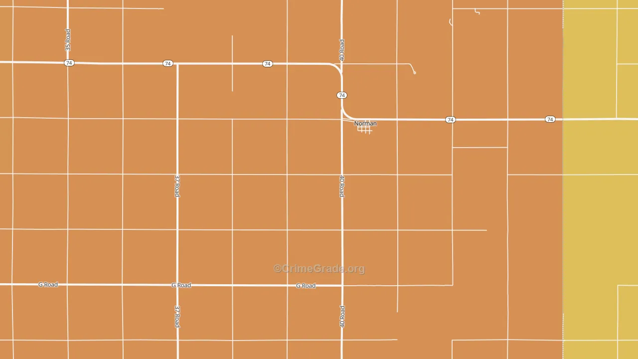 Norman, NE Map of Burglary Rates