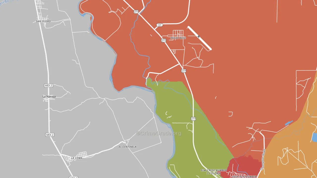 Normandy, TX Map of Burglary Rates