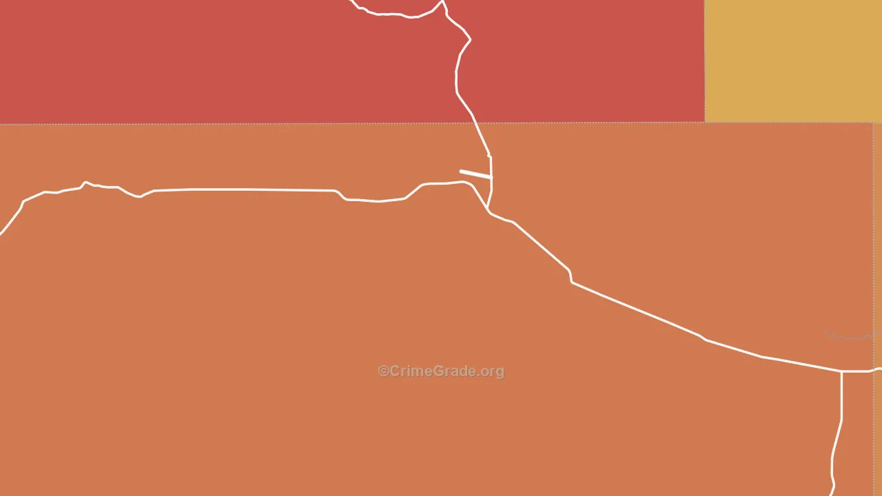 North Colfax Union, NM Map of Burglary Rates