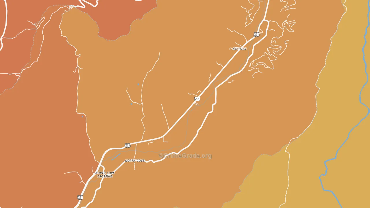 North Cove, NC Map of Burglary Rates