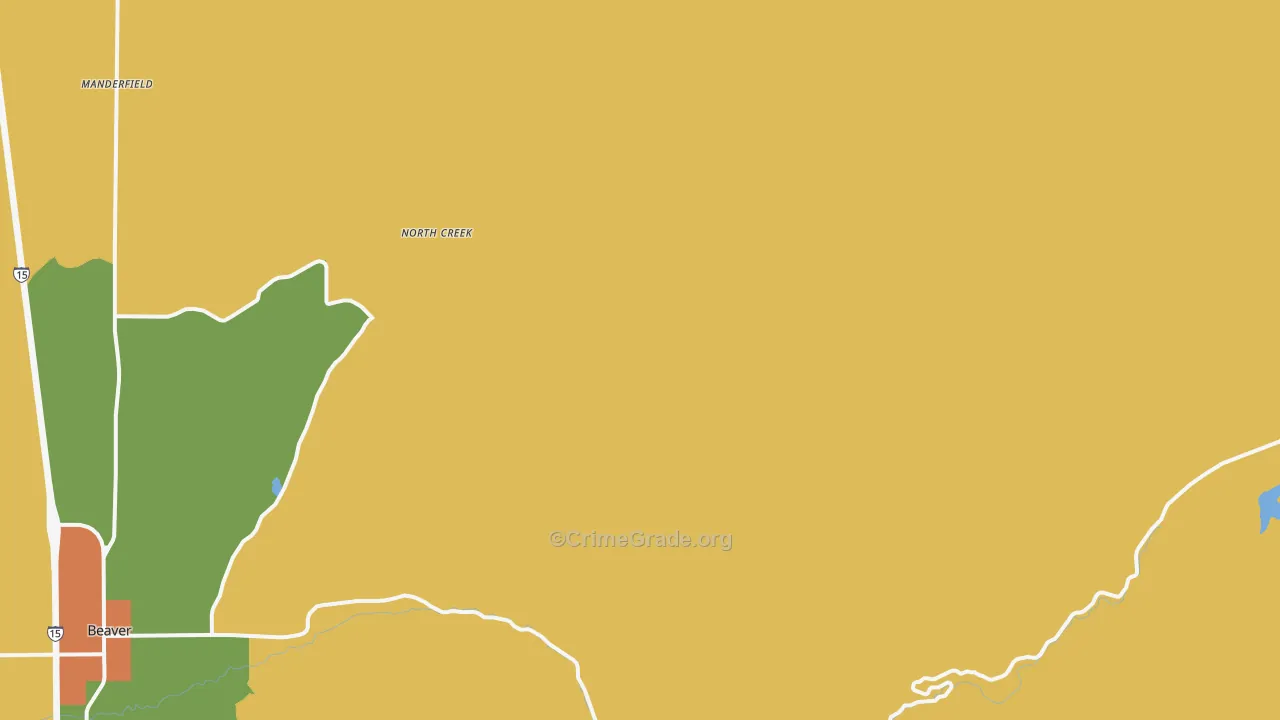 North Creek, UT Map of Burglary Rates