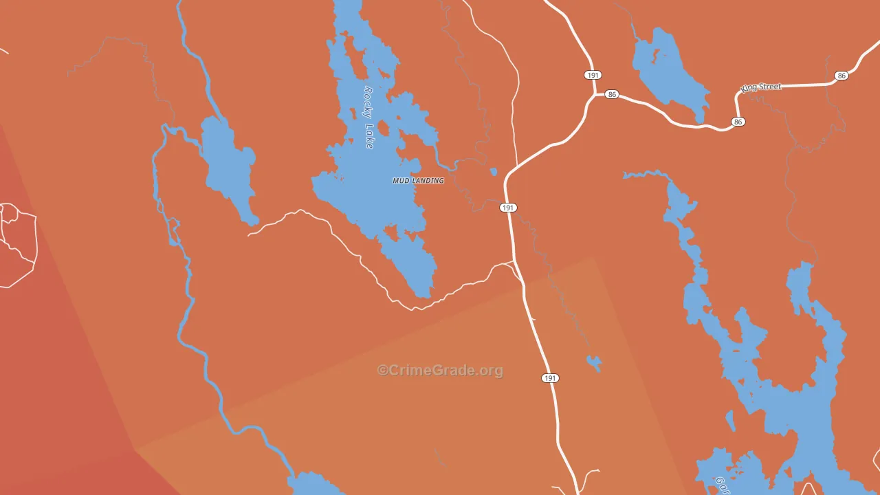 North Cutler, ME Map of Burglary Rates