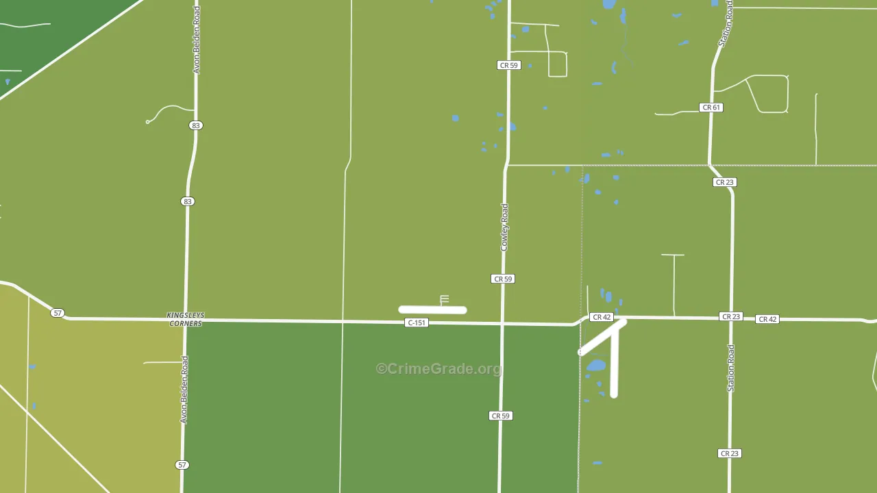 North Eaton, OH Map of Burglary Rates