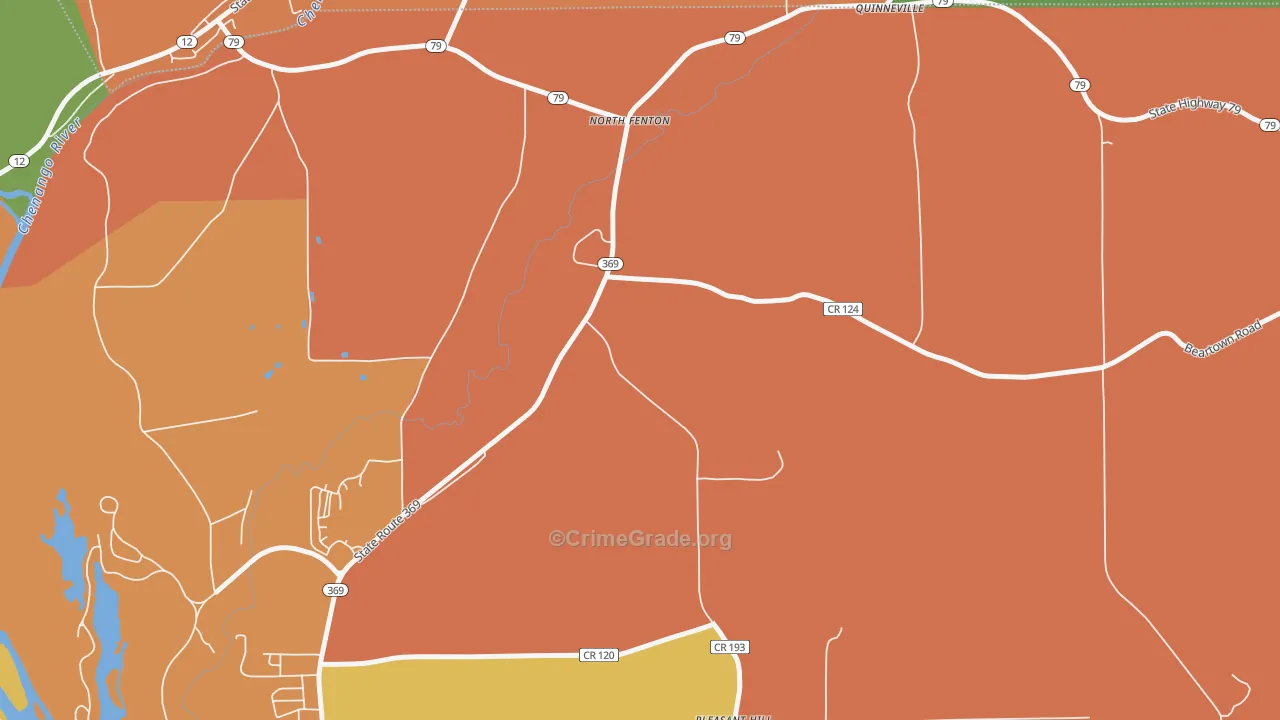 North Fenton, NY Map of Burglary Rates