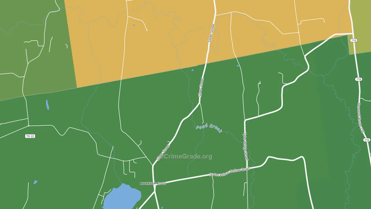 North Ferrisburg, VT Map of Burglary Rates