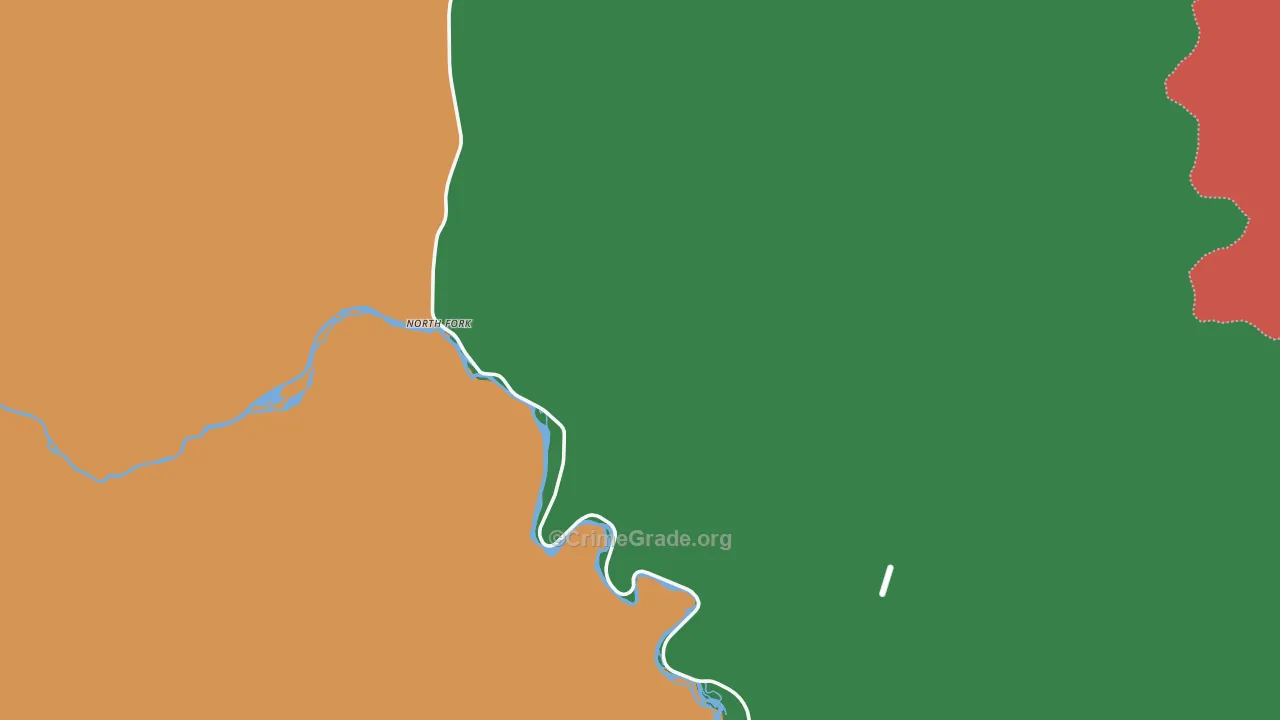 North Fork, ID Map of Burglary Rates
