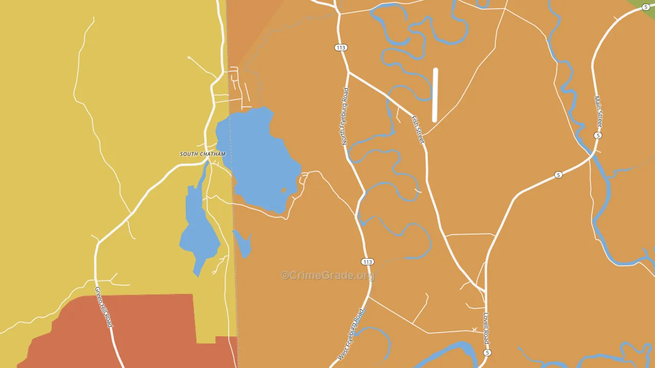 North Fryeburg, ME Map of Burglary Rates