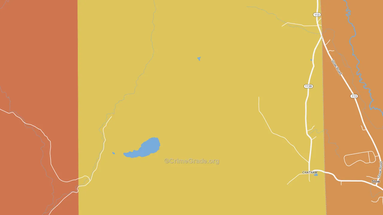 North Fryeburg, NH Map of Burglary Rates