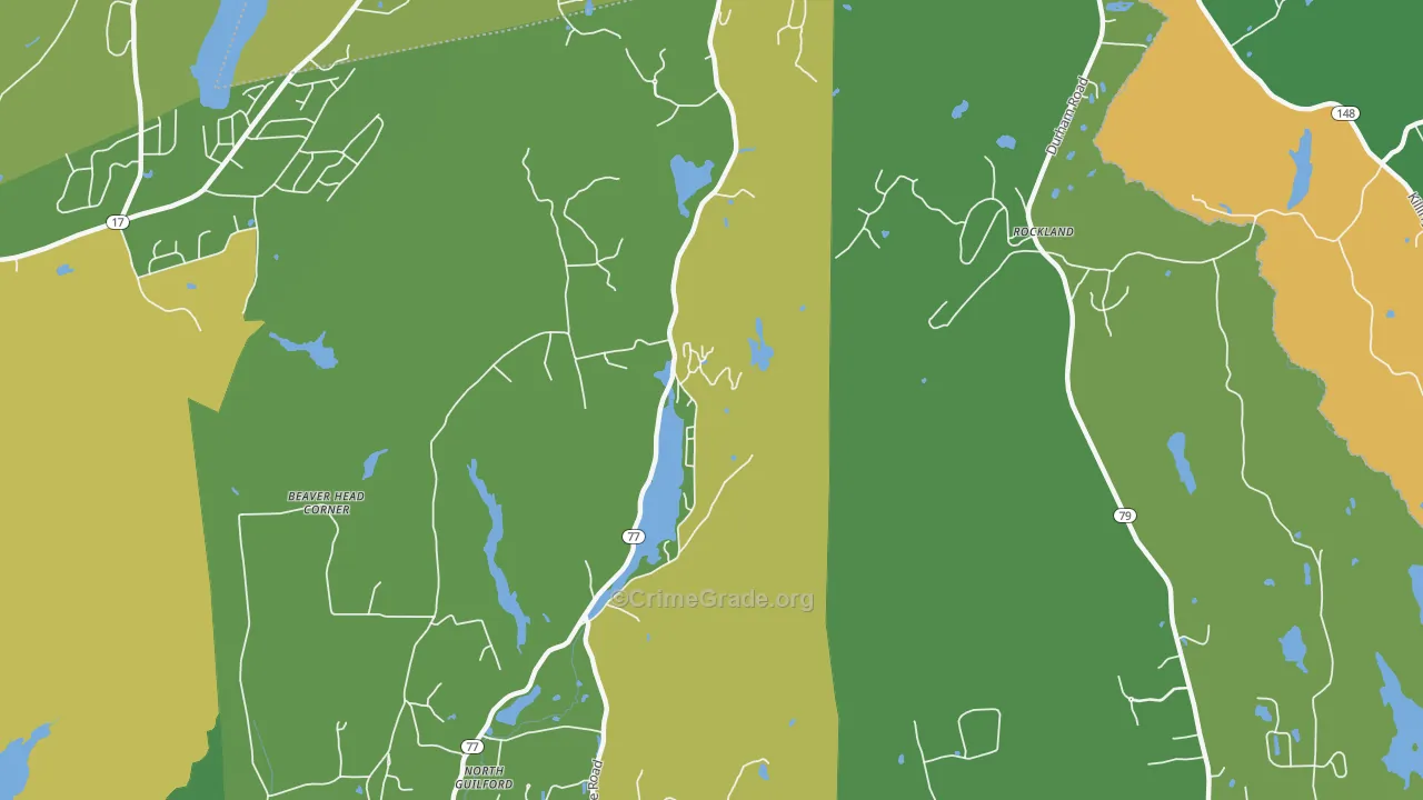 North Guilford, CT Map of Burglary Rates