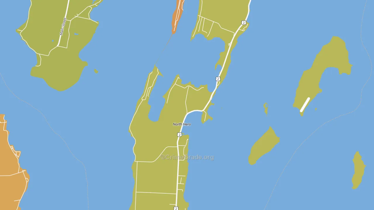 North Hero, VT Map of Burglary Rates