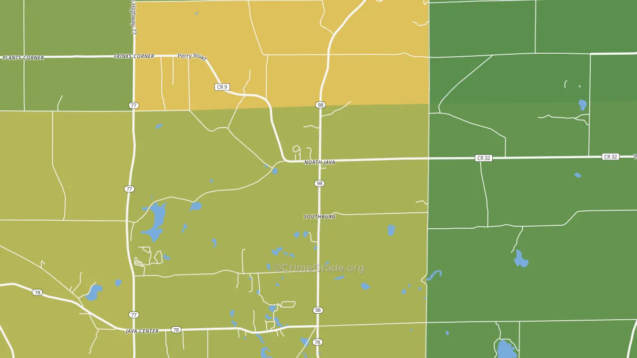 North Java, NY Map of Burglary Rates