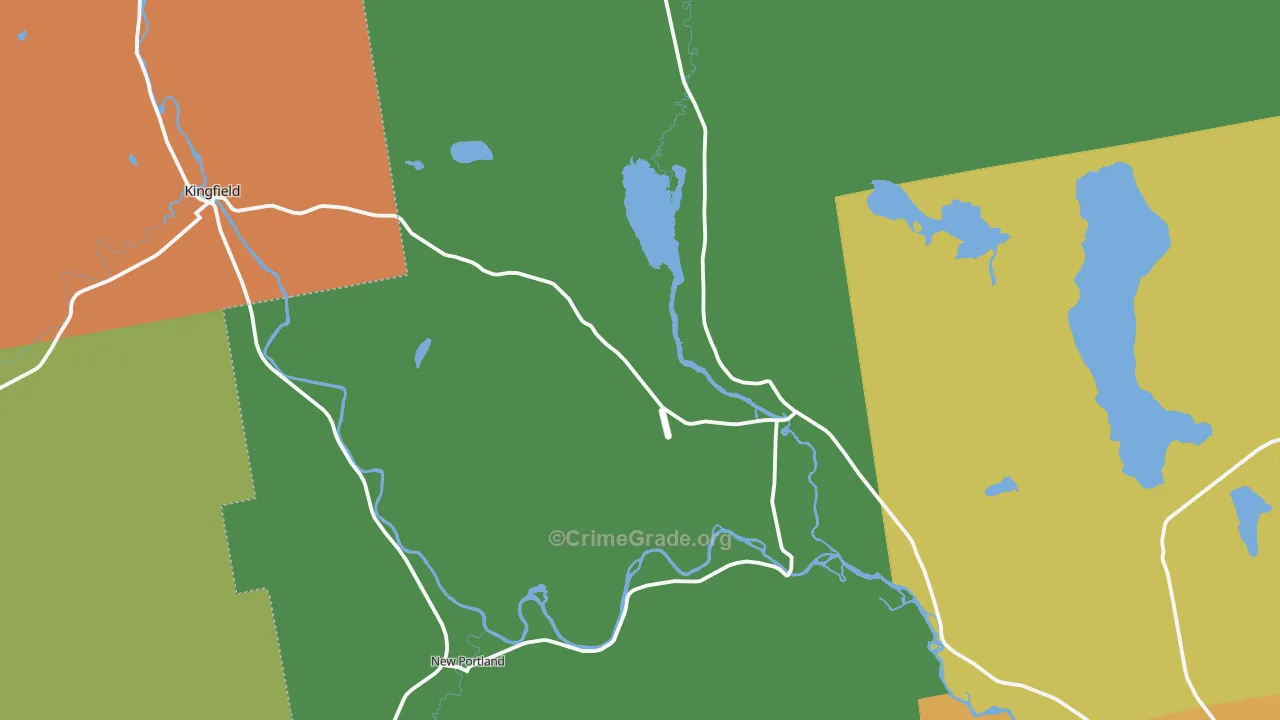 North New Portland, ME Map of Burglary Rates