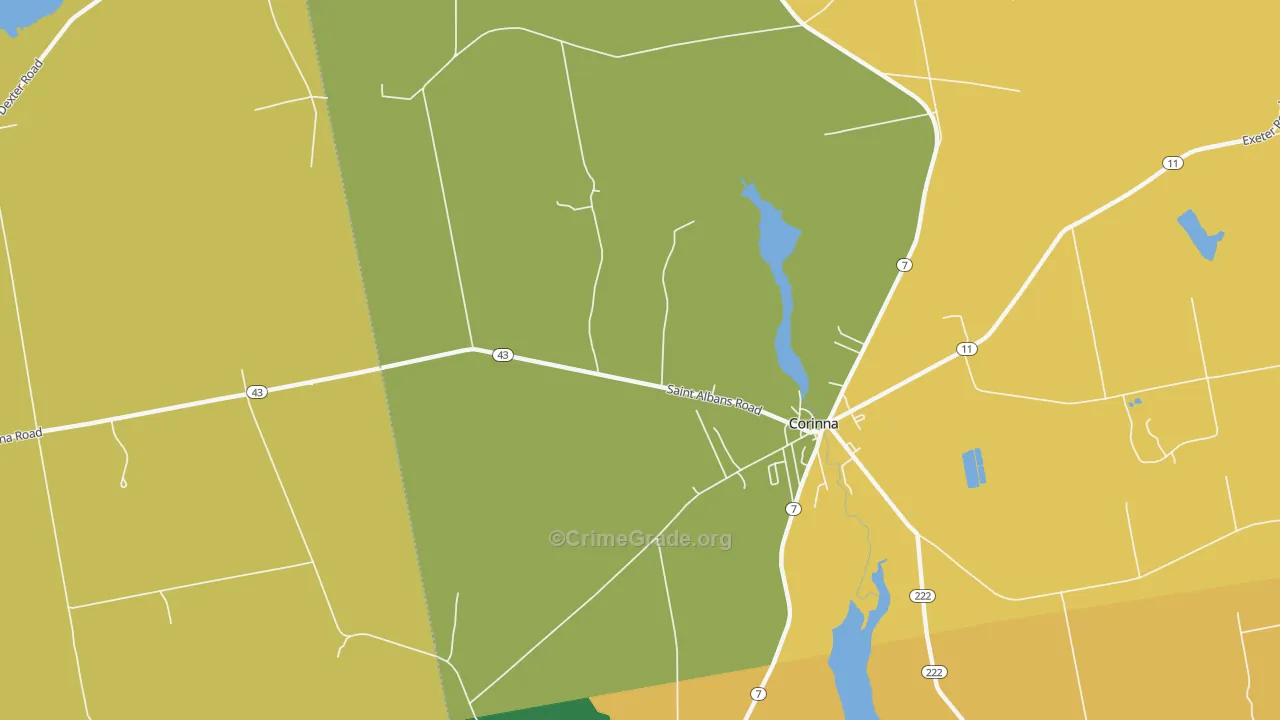 North Newport, ME Map of Burglary Rates