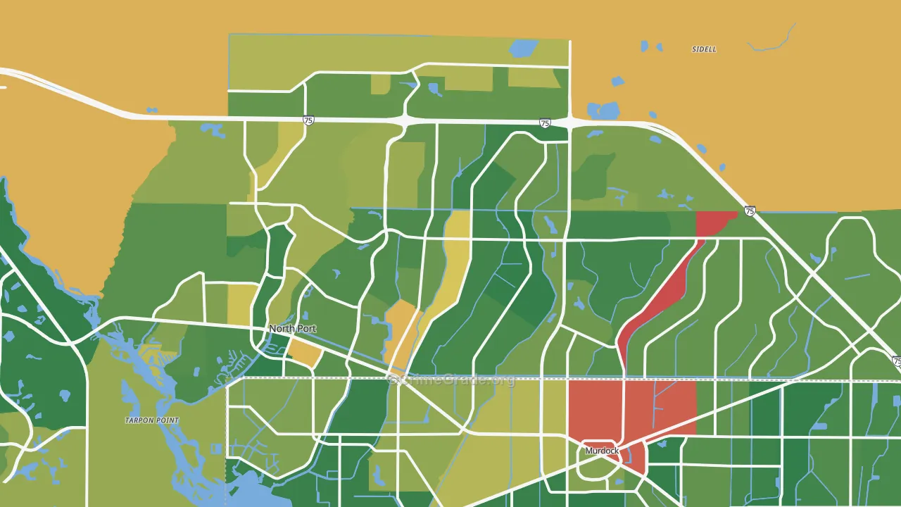 North Port, FL Map of Burglary Rates