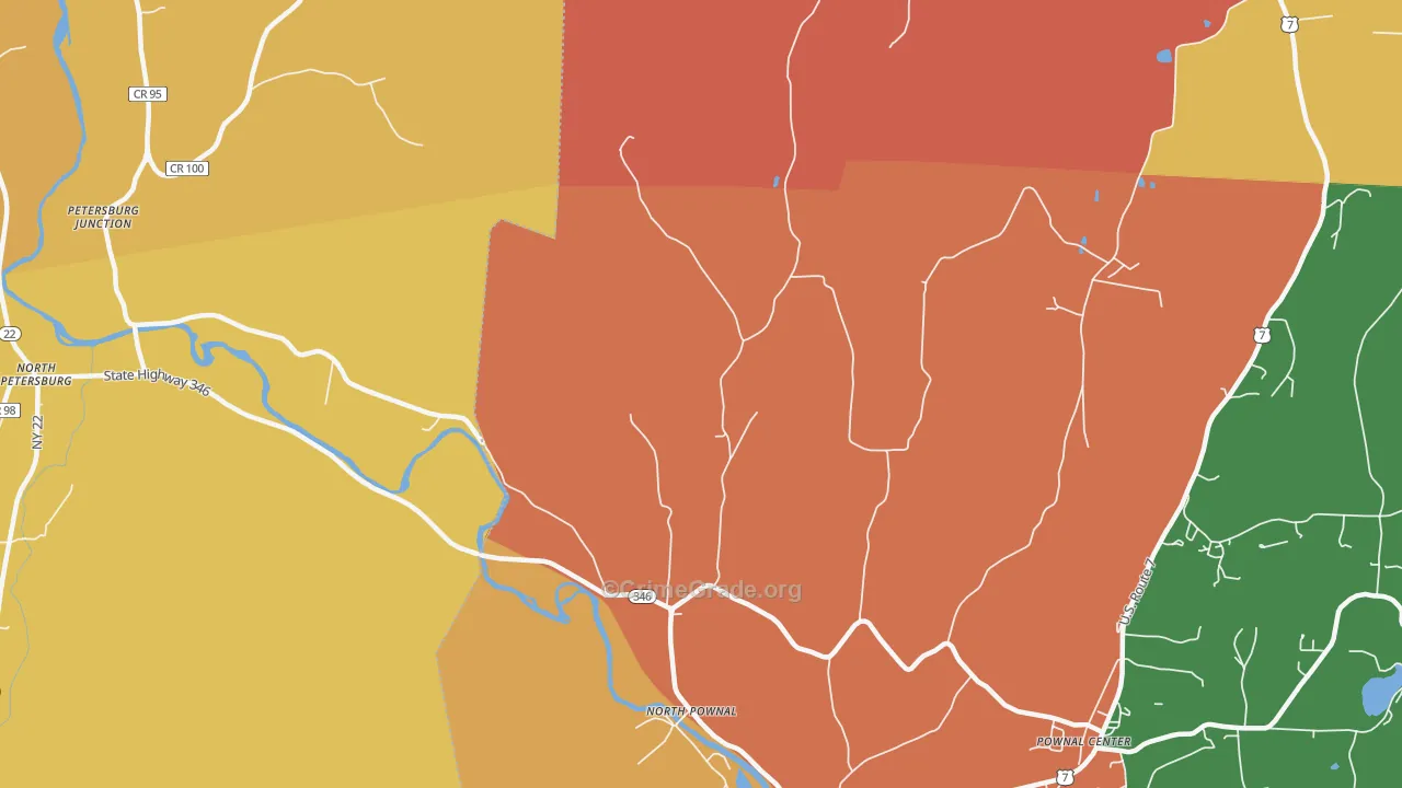 North Pownal, VT Map of Burglary Rates