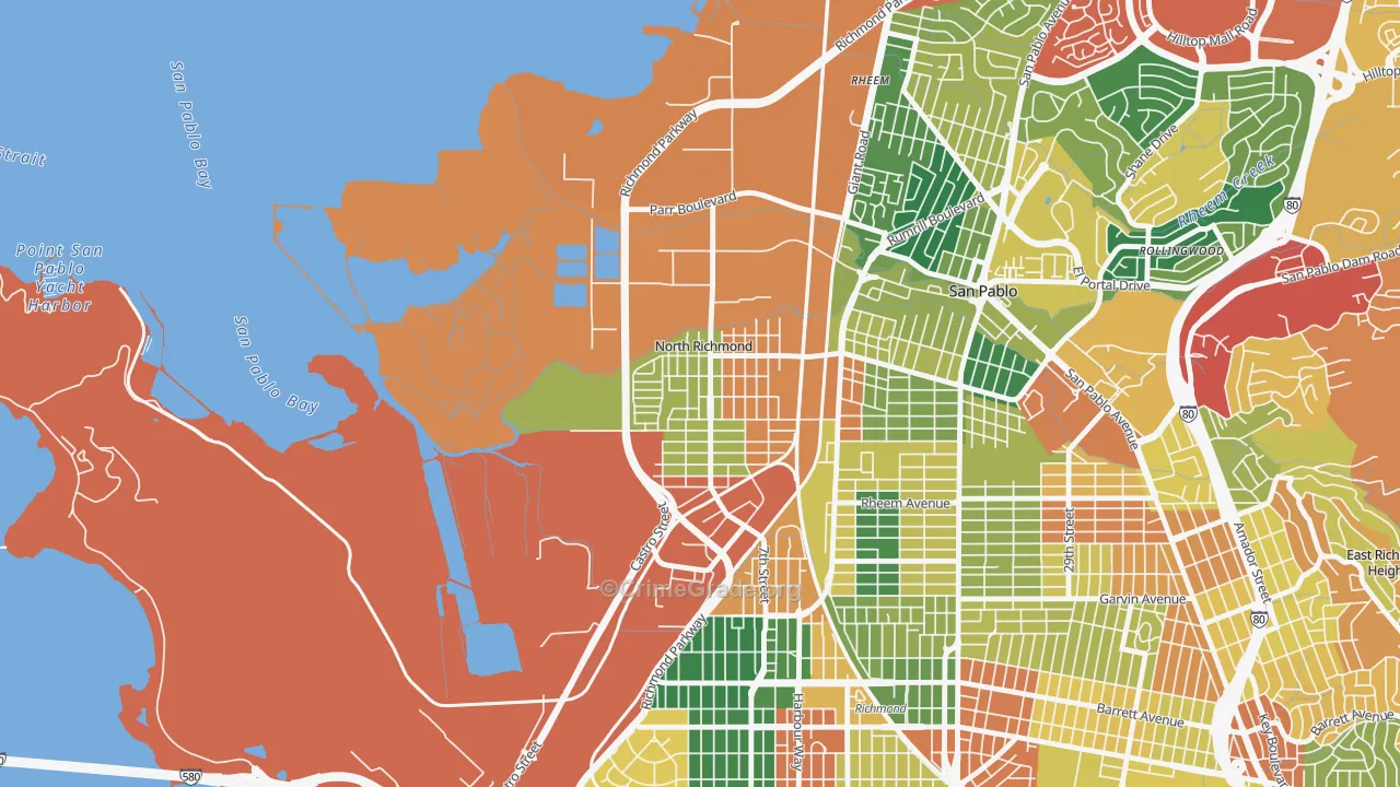 North Richmond, CA Map of Burglary Rates