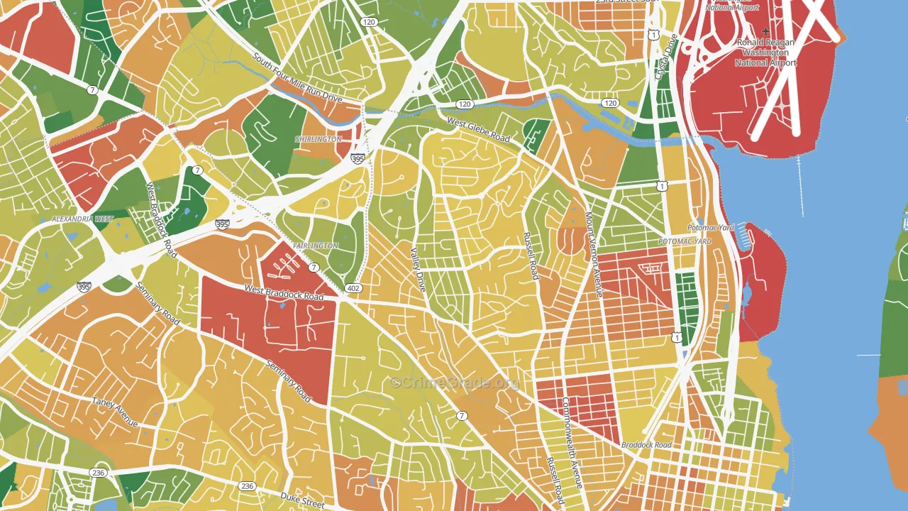 North Ridge Rosemont, Alexandria, VA Map of Burglary Rates