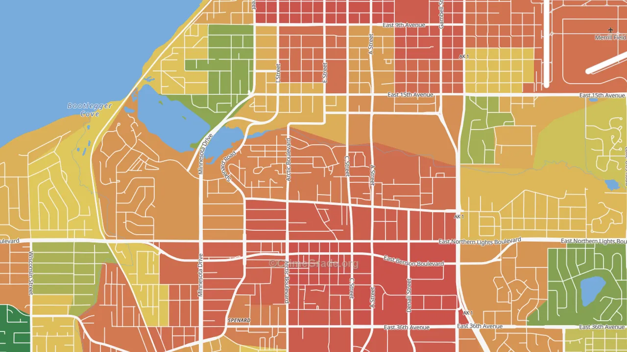North Star, Anchorage, AK Map of Burglary Rates