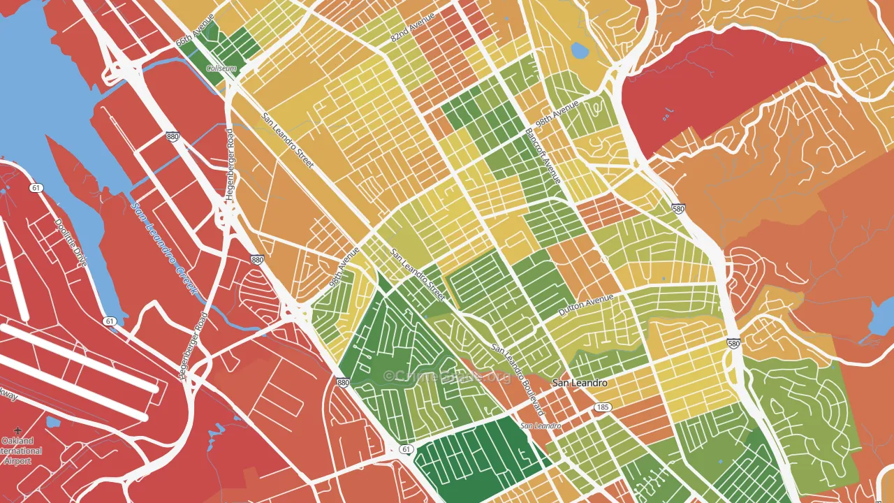 North Stonehurst, Oakland, CA Map of Burglary Rates