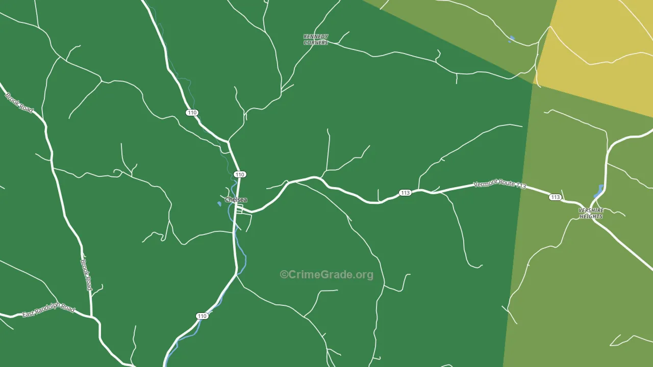 North Thetford, VT Map of Burglary Rates