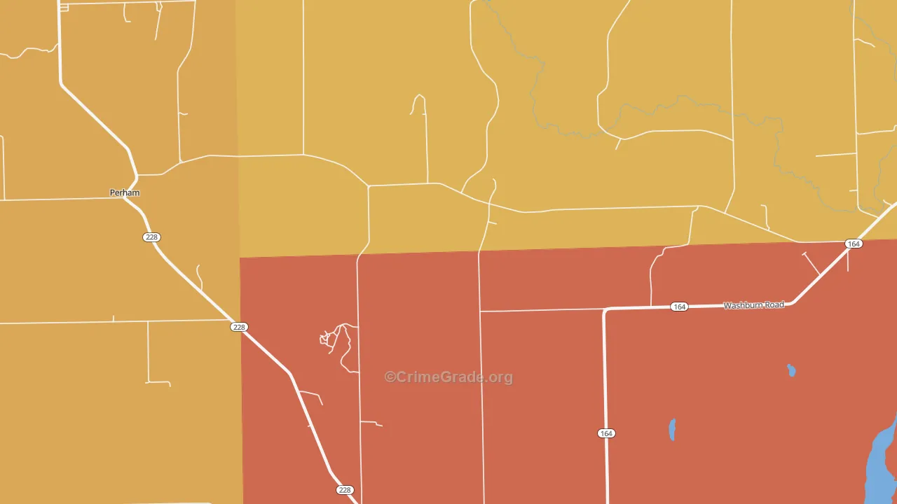 North Wade, ME Map of Burglary Rates