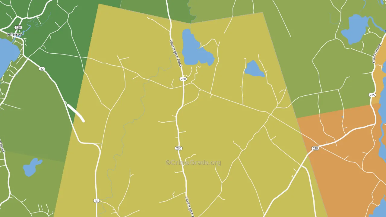 North Waldoboro, ME Map of Burglary Rates