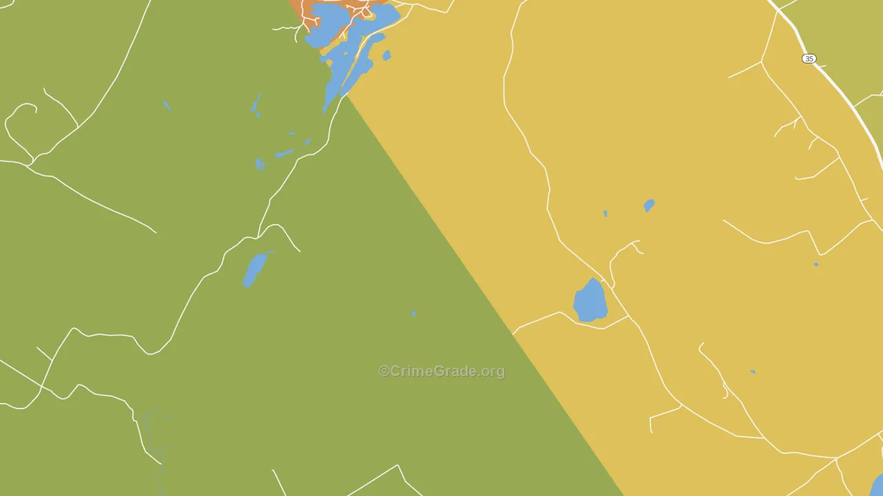 North Waterford, ME Map of Burglary Rates