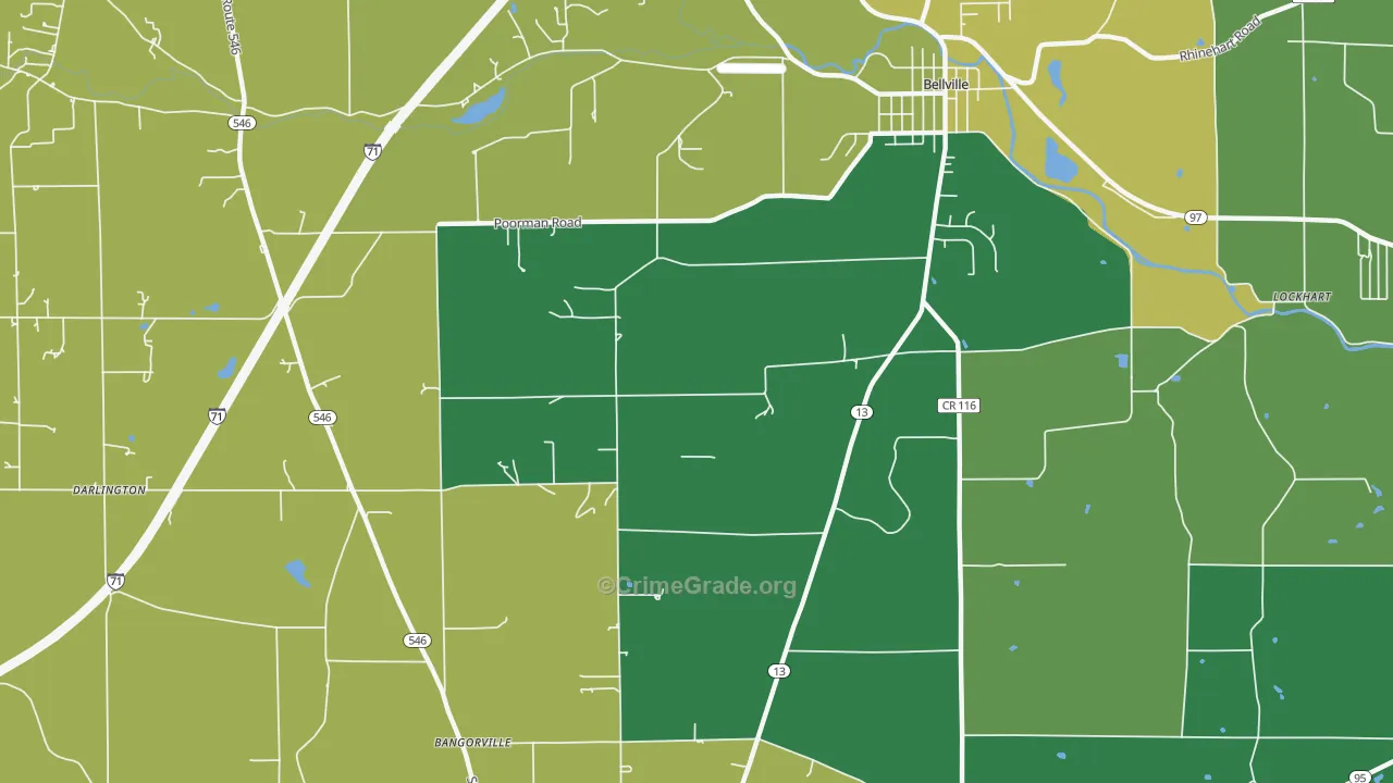 North Woodbury, OH Map of Burglary Rates