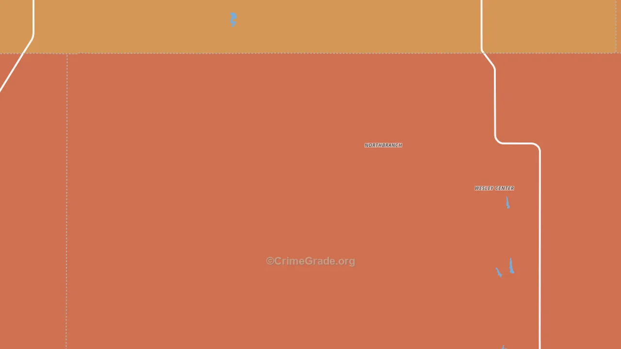Northbranch, KS Map of Burglary Rates