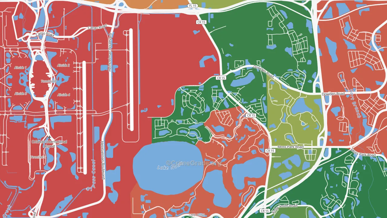Northlake Park at Lake Nona, Orlando, FL Map of Burglary Rates