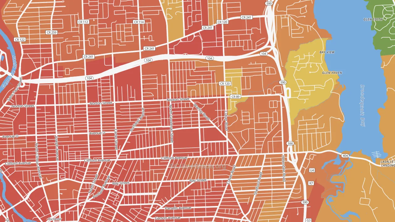 Northland Lyceum, Rochester, NY Map of Burglary Rates