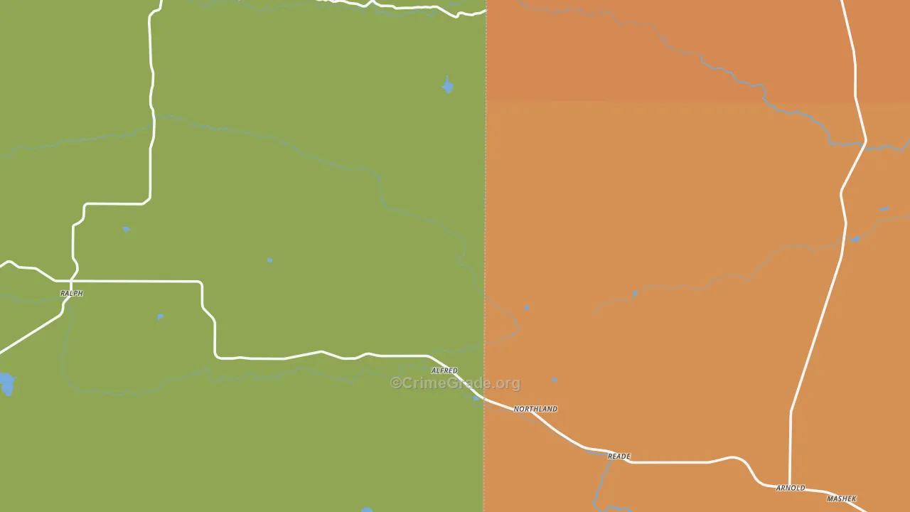 Northland, MI Map of Burglary Rates