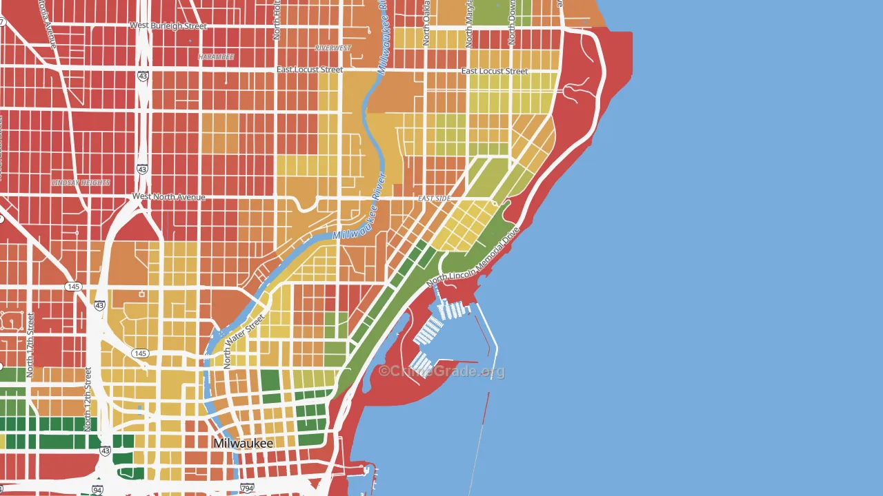 Northpoint, Milwaukee, WI Map of Burglary Rates