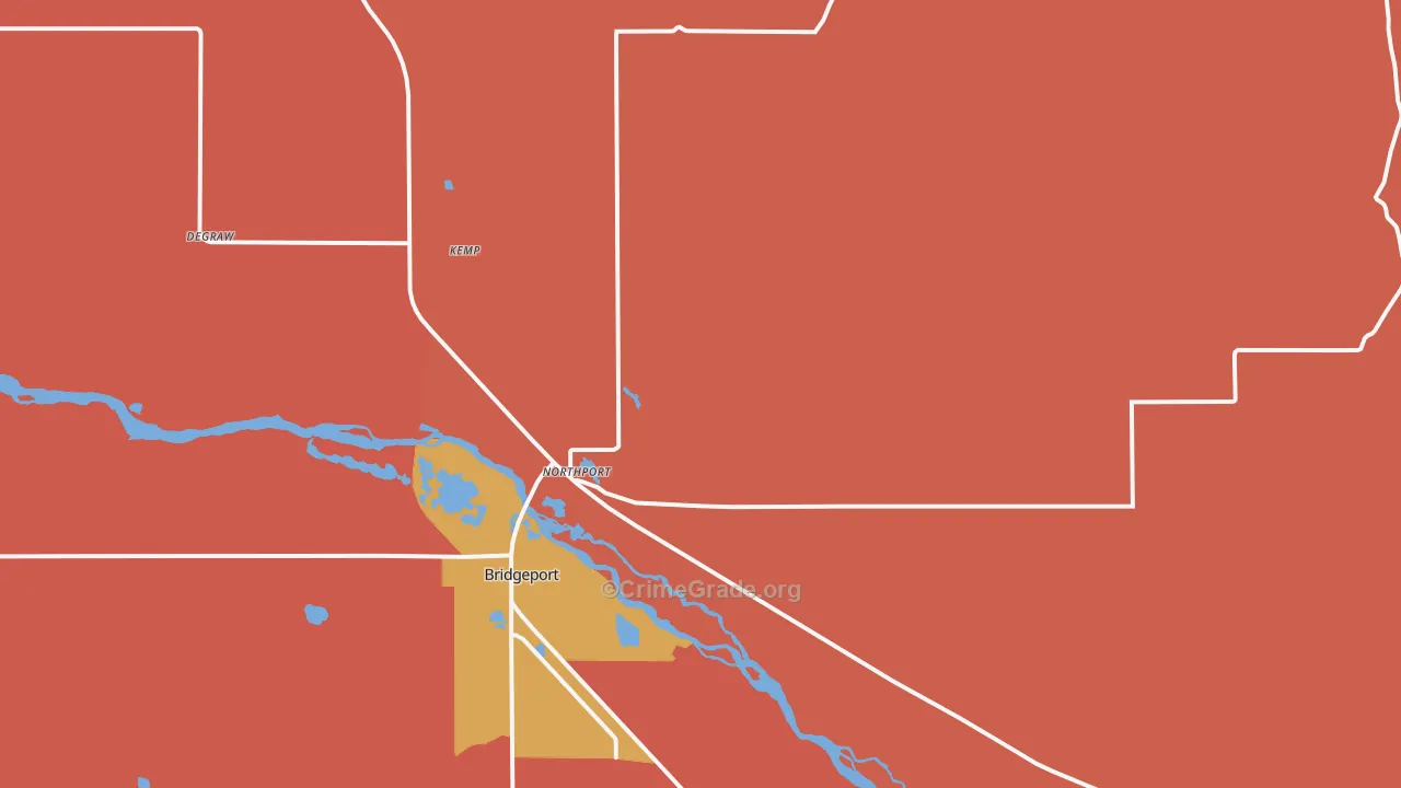 Northport, NE Map of Burglary Rates