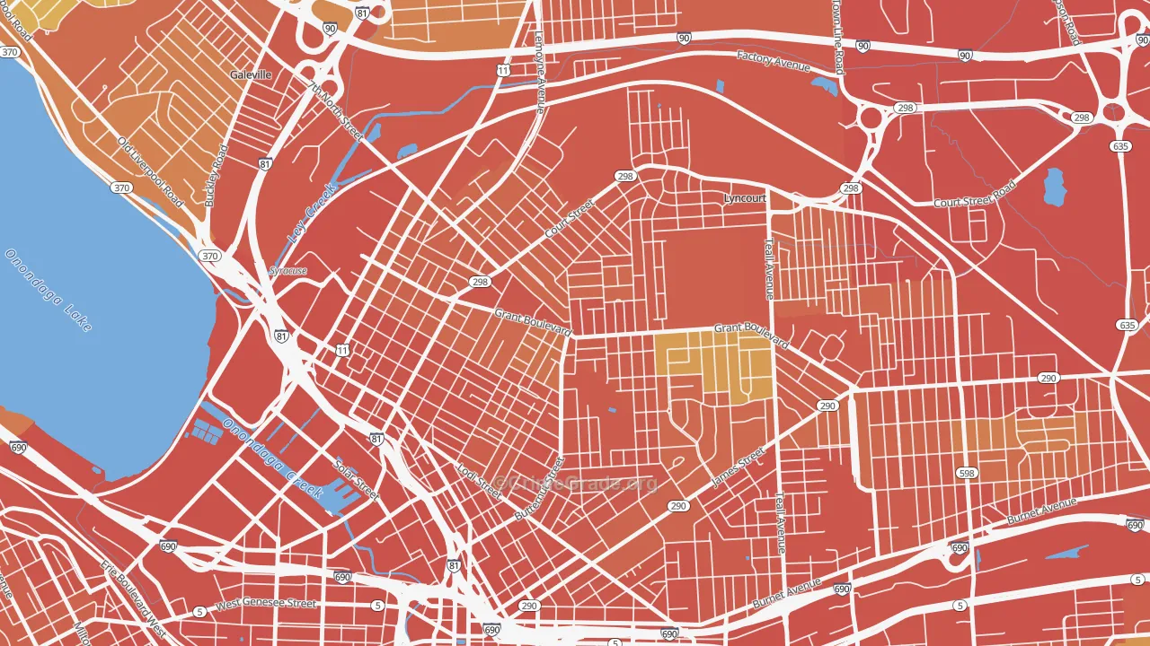 Northside, Syracuse, NY Map of Burglary Rates