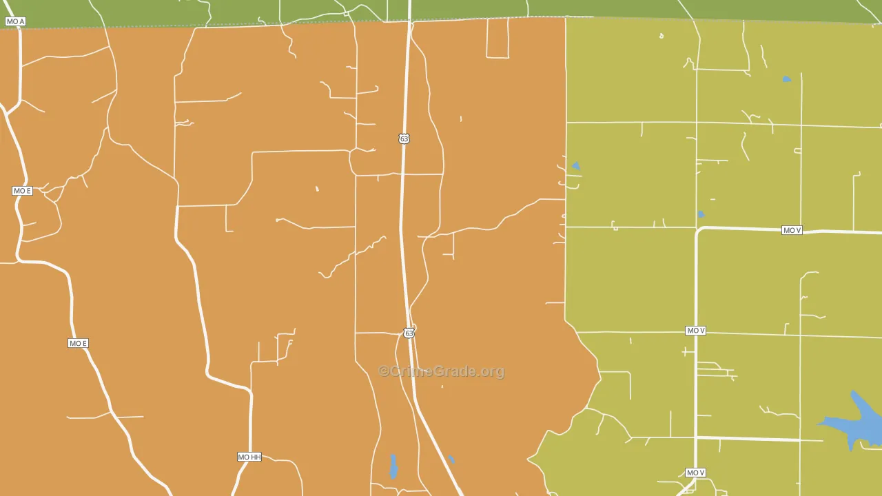 Northwye, MO Map of Burglary Rates
