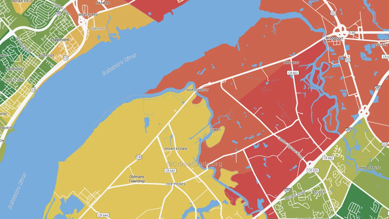 Nortonville, NJ Map of Burglary Rates