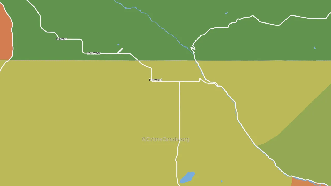 Norwood, CO Map of Burglary Rates
