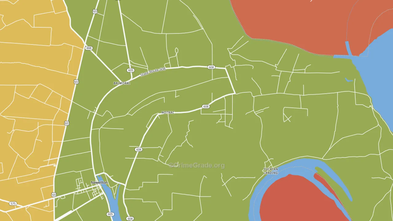 Notnac, LA Map of Burglary Rates